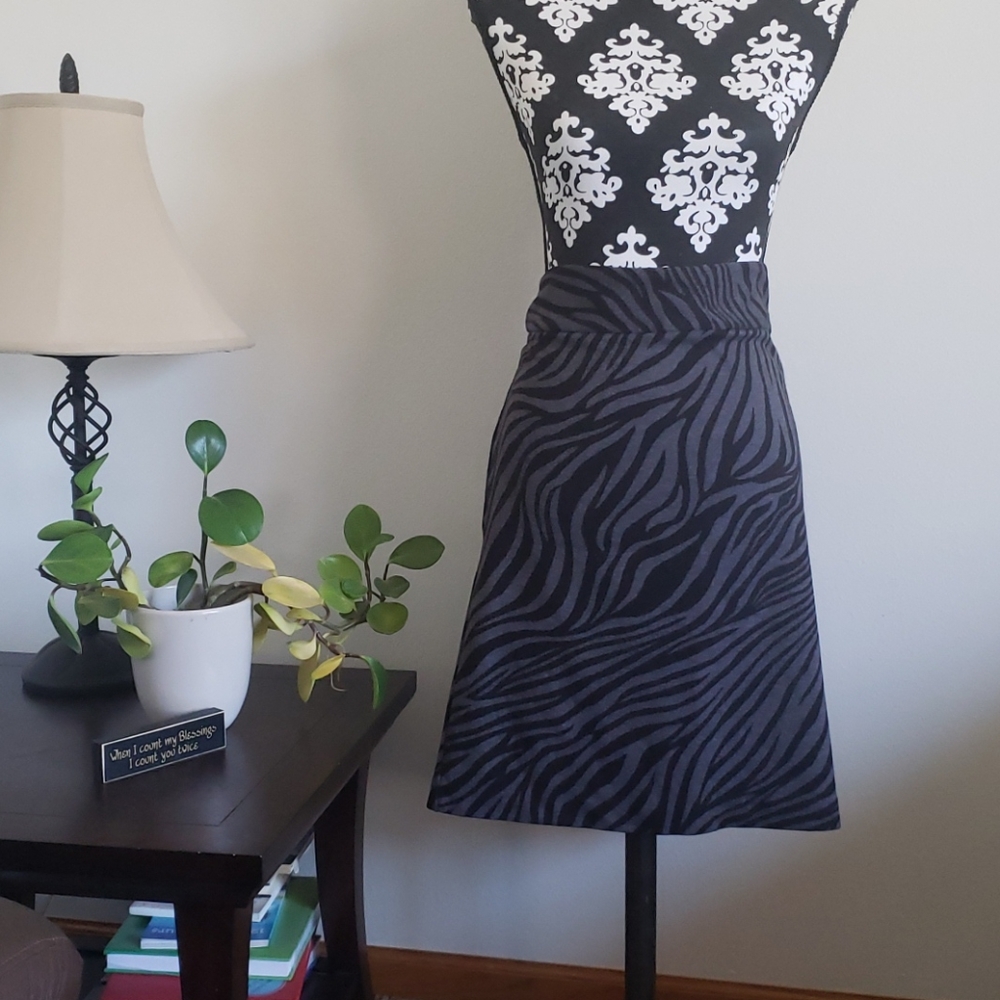 Black and gray skirt